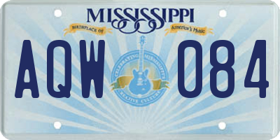 MS license plate AQW084