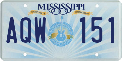 MS license plate AQW151