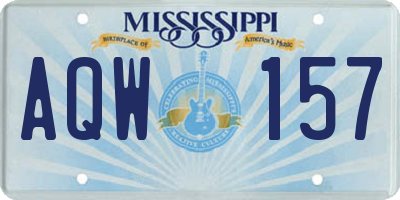 MS license plate AQW157