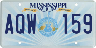 MS license plate AQW159