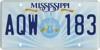 MS license plate AQW183