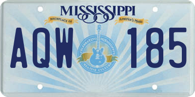 MS license plate AQW185