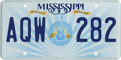 MS license plate AQW282