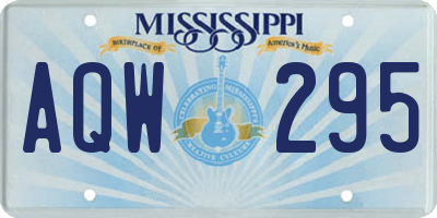 MS license plate AQW295