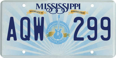 MS license plate AQW299