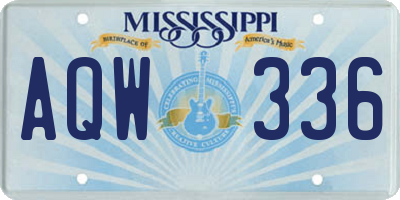 MS license plate AQW336