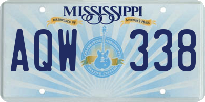 MS license plate AQW338