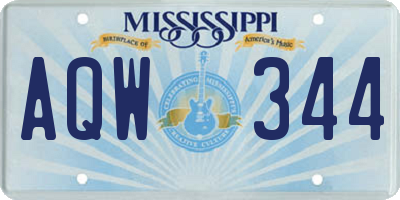 MS license plate AQW344