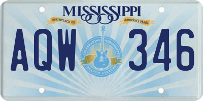 MS license plate AQW346