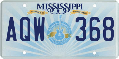 MS license plate AQW368