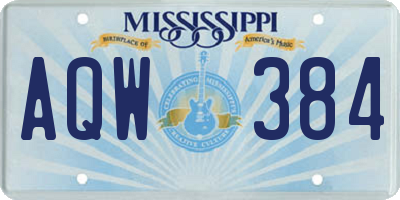 MS license plate AQW384