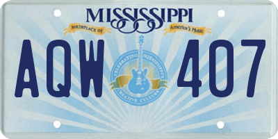 MS license plate AQW407