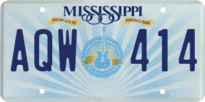 MS license plate AQW414