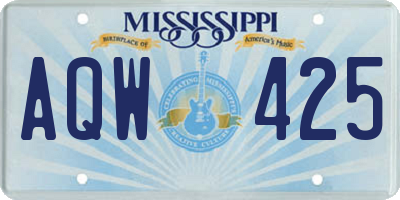 MS license plate AQW425