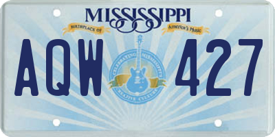 MS license plate AQW427