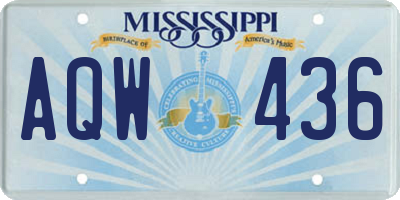 MS license plate AQW436