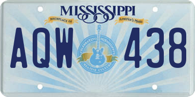 MS license plate AQW438