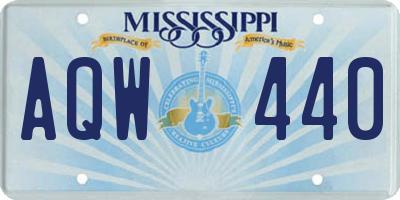 MS license plate AQW440