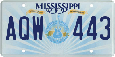 MS license plate AQW443