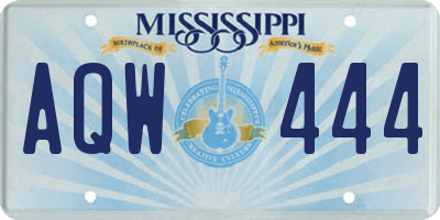 MS license plate AQW444