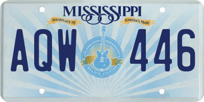 MS license plate AQW446