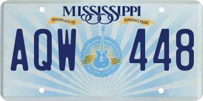 MS license plate AQW448