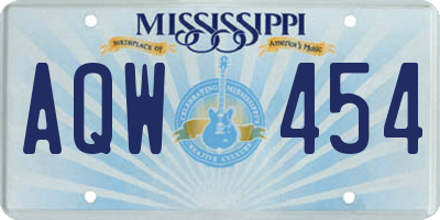 MS license plate AQW454