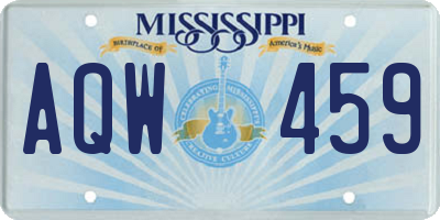 MS license plate AQW459