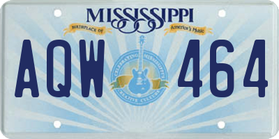 MS license plate AQW464