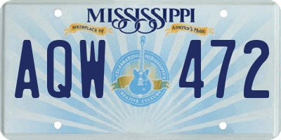 MS license plate AQW472