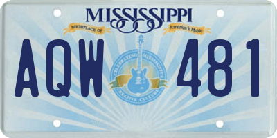 MS license plate AQW481