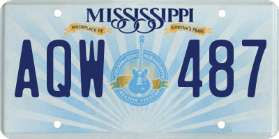MS license plate AQW487
