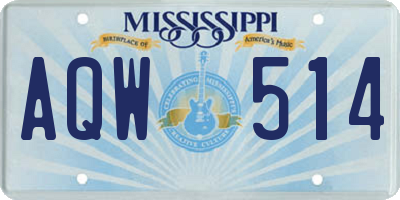 MS license plate AQW514