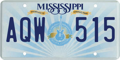 MS license plate AQW515