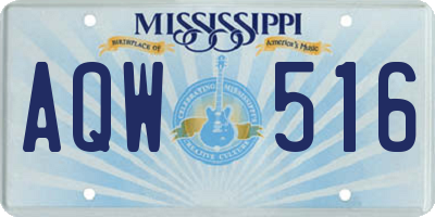 MS license plate AQW516