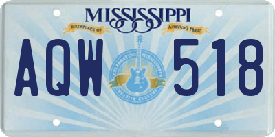 MS license plate AQW518