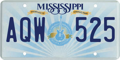 MS license plate AQW525