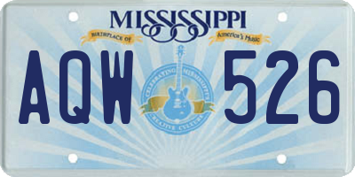 MS license plate AQW526