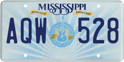 MS license plate AQW528