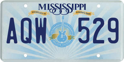 MS license plate AQW529