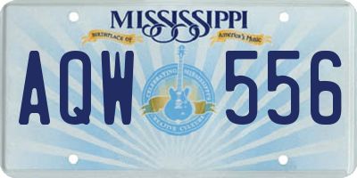 MS license plate AQW556