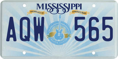 MS license plate AQW565