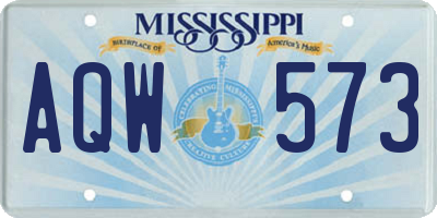 MS license plate AQW573