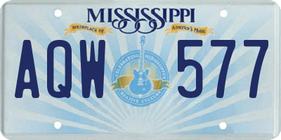MS license plate AQW577