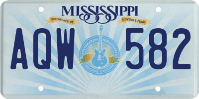 MS license plate AQW582