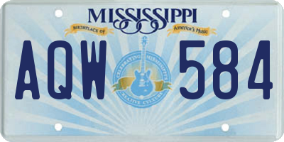MS license plate AQW584