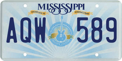 MS license plate AQW589