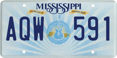 MS license plate AQW591