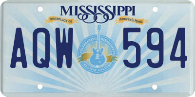 MS license plate AQW594
