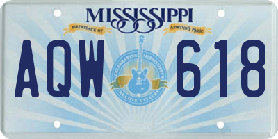 MS license plate AQW618